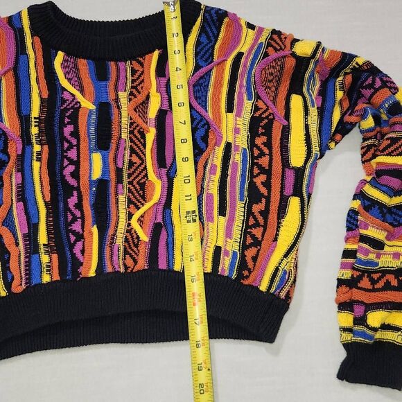 Forever 21 Womens Size Medium Retro Multi Colored Crew Neck Long Sleeve Sweater - Picture 6 of 8